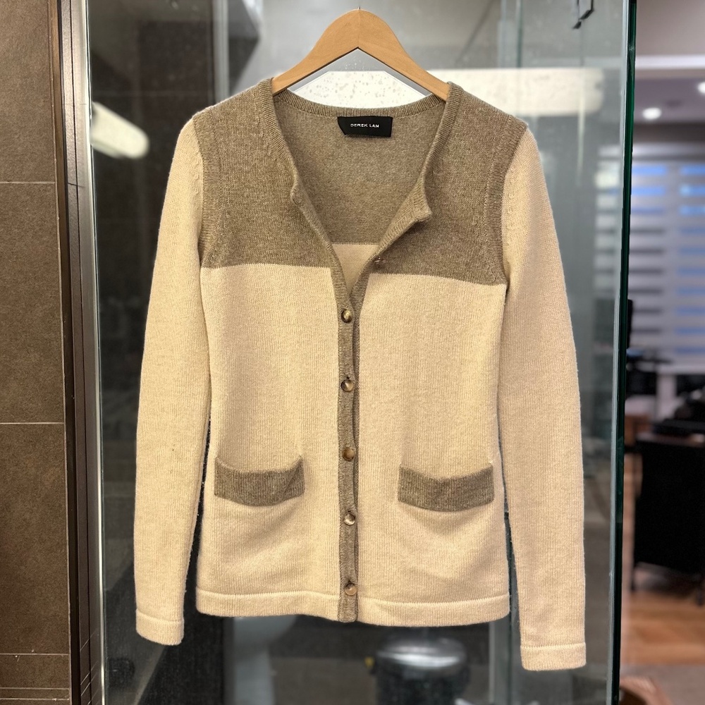 Derek Lam Cashmere Color-Block Button-Up Cardigan… - image 6